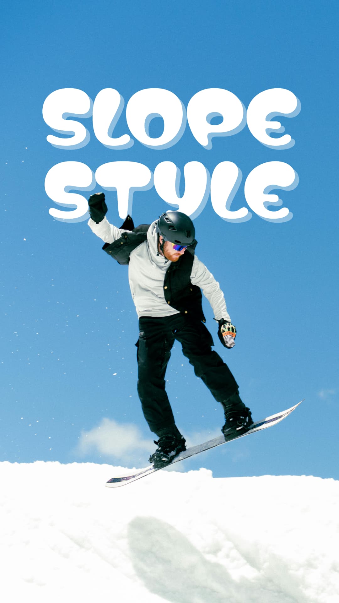 Snowboarding depth effect example